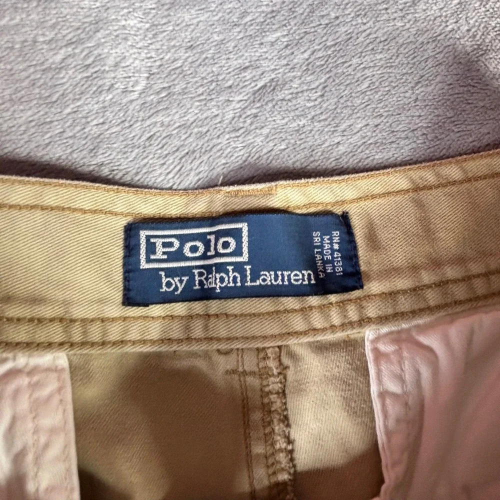 Polo Ralph Lauren Cargo Shorts Men 30 Khaki Tan Cotton Chino 67 Military Utility